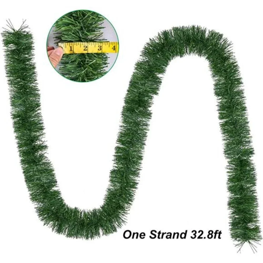 50 Ft Christmas Garland, Artificial Greenery Garland Soft for Outdoor or Indoor